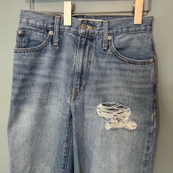 LEVI'S ‘94 Baggy Jeans. Mid Rise. 100% Cotton. Ripped Distressed. Women’s 25 - Picture 4 of 14